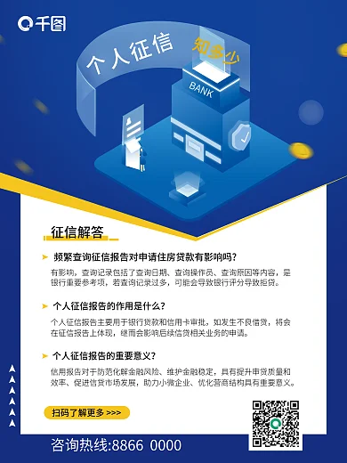 个人征信的重要性说明解答海报