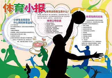 体育小报运动会环保读书科普小报