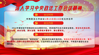 深入學習中央政法工作會議精神