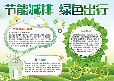 绿色节能减排电子小报