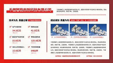 安防科技公司產(chǎn)品介紹公司企業(yè)展板