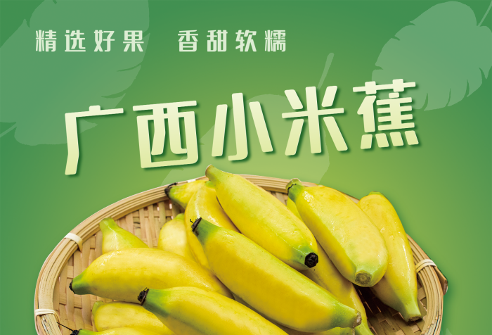 廣西小米蕉香蕉特價(jià)水果海報(bào)