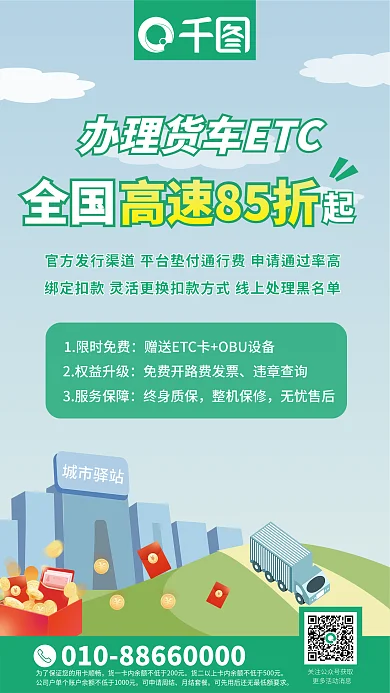 简约ETC办卡流程海报