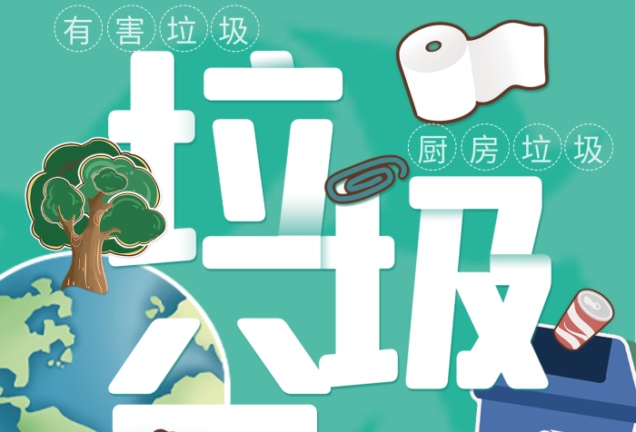 垃圾分類可回收有害垃圾公益廣告垃圾回收