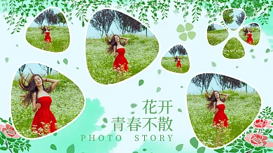 照片墙小清新花开青春不散女生写真个人闺蜜