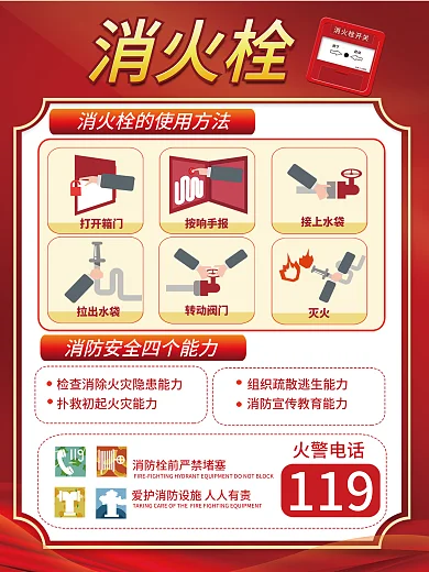 消防栓的消火栓119使用方法