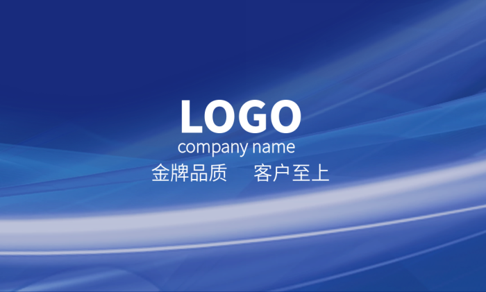 質感簡約LOGO公司企名片