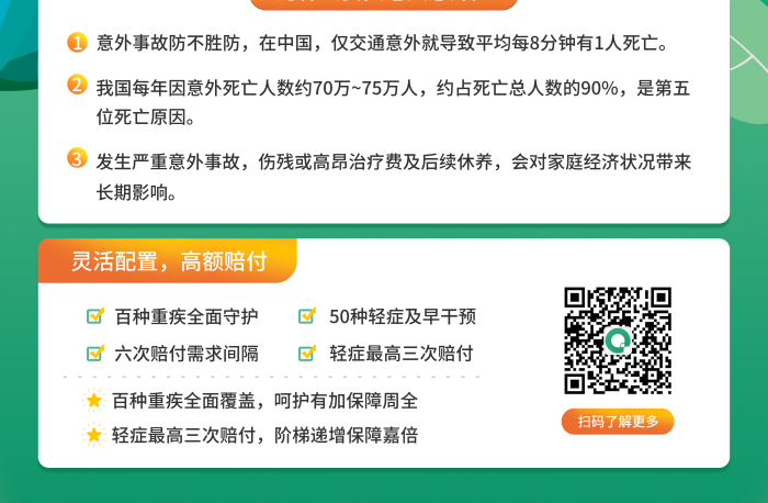 清新扁平保障自己守護(hù)家人老人意外險(xiǎn)營(yíng)銷保險(xiǎn)宣傳海報(bào)