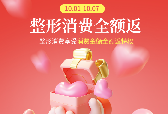 消費(fèi)返利5998原價(jià)消費(fèi)禮醫(yī)美活動(dòng)海報(bào)