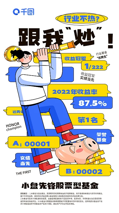 股票基金荣誉宣传海报