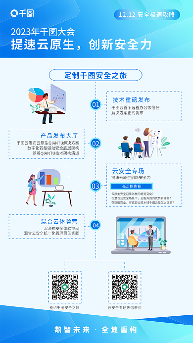 安全賦提速云原生創(chuàng)新安全力科技辦公線上遠(yuǎn)程會議手機海報