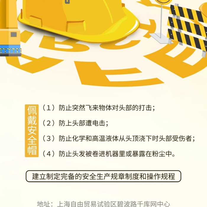 物體頭部安全帽黃色圖文版式海報(bào)
