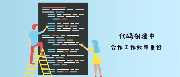 微信程序員合作工作寫代碼配圖
