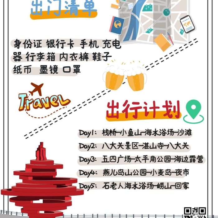查看天氣地標(biāo)彩色簡約手機(jī)海報(bào)
