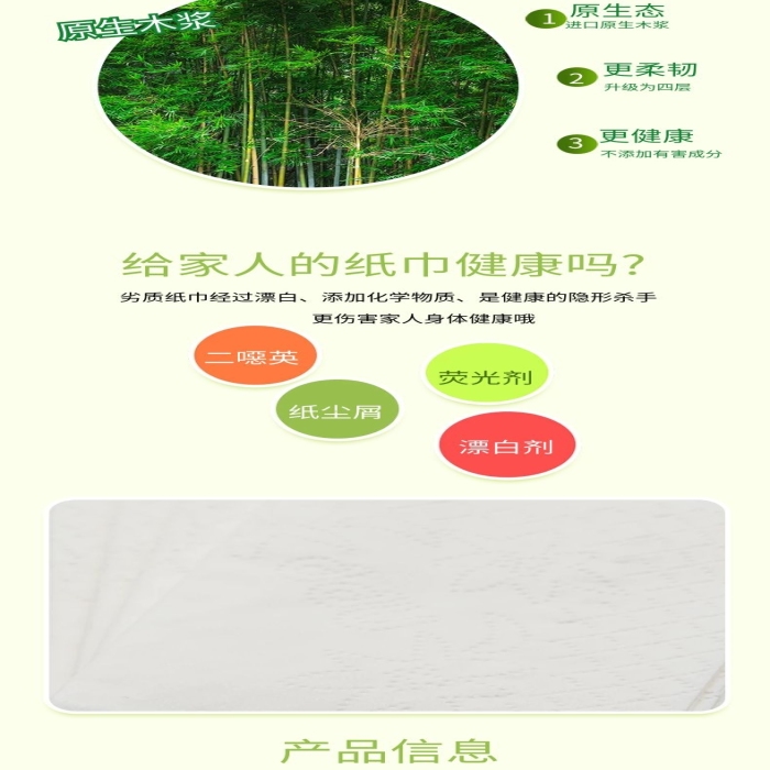 熒光劑抽紙綠色清新風(fēng)電商詳情頁
