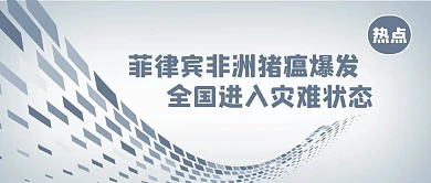 非洲猪瘟线条蓝色简约公众号首图