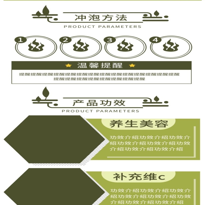 沖泡方法茶綠色清新風電商詳情頁
