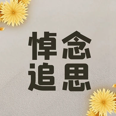悼念追思菊花大字公众号次图