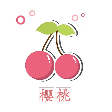 夏日卡通水果貼紙?zhí)讏D