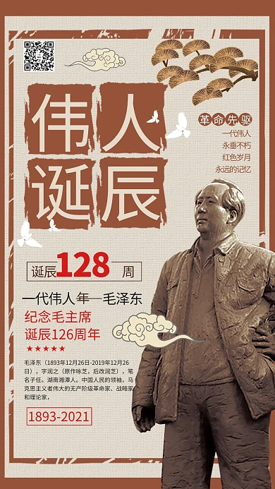 伟人诞辰毛主席诞辰127周年浅