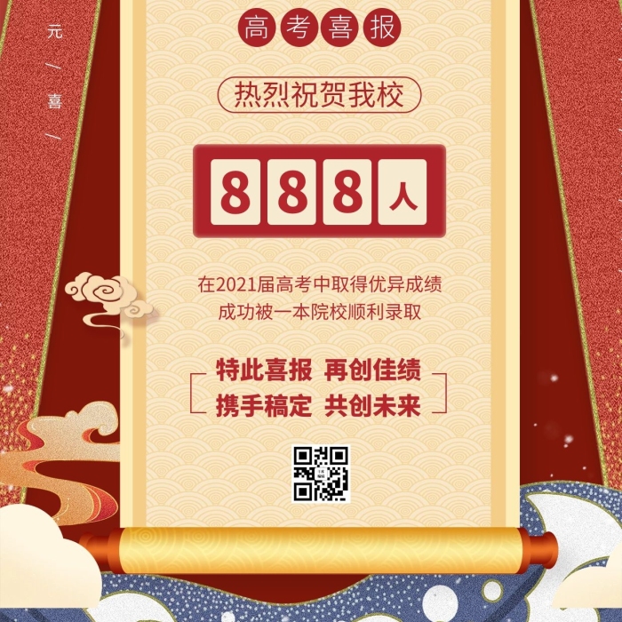 戰(zhàn)報(bào)賀報(bào)高考喜報(bào)紅色中國(guó)風(fēng)海報(bào)
