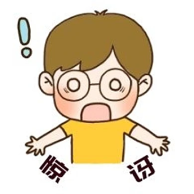 男孩惊讶惊奇感叹新媒体表情包