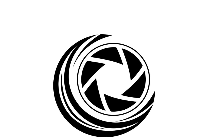 攝影通用線條黑色鏡頭LOGO
