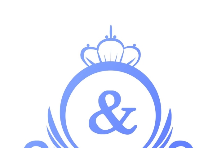 王冠花紋紋理藍(lán)色婚禮LOGO

