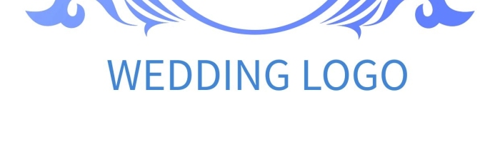 王冠花紋紋理藍(lán)色婚禮LOGO
