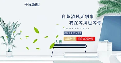 淘宝天猫简约北欧风格电风扇首页banner