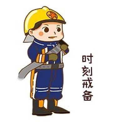 安全教育卡通人物形象时刻戒备表情包插画