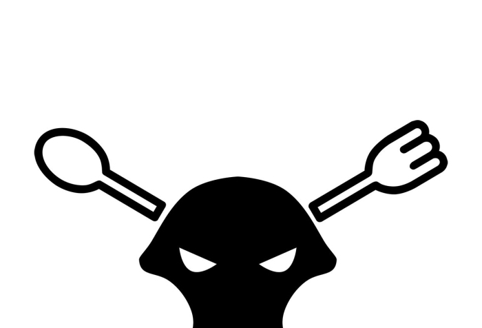 吸鐵石磁場勺子牛簡約logo
