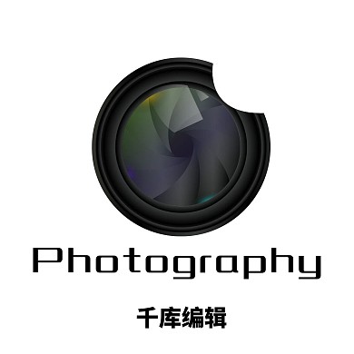 黑色鏡頭攝影LOGO