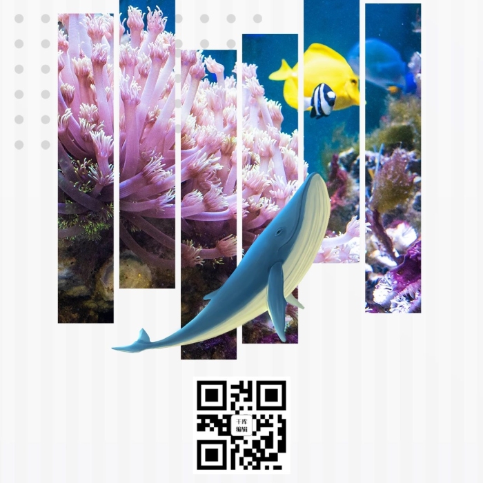 海洋親子世界藍(lán)色調(diào)簡約風(fēng)格海報
