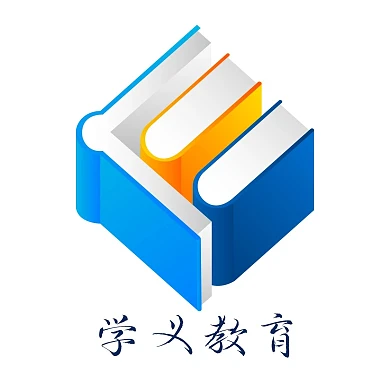 蓝色立体书本LOGO