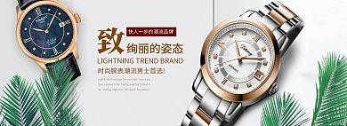 简约风淘宝手表首饰海报