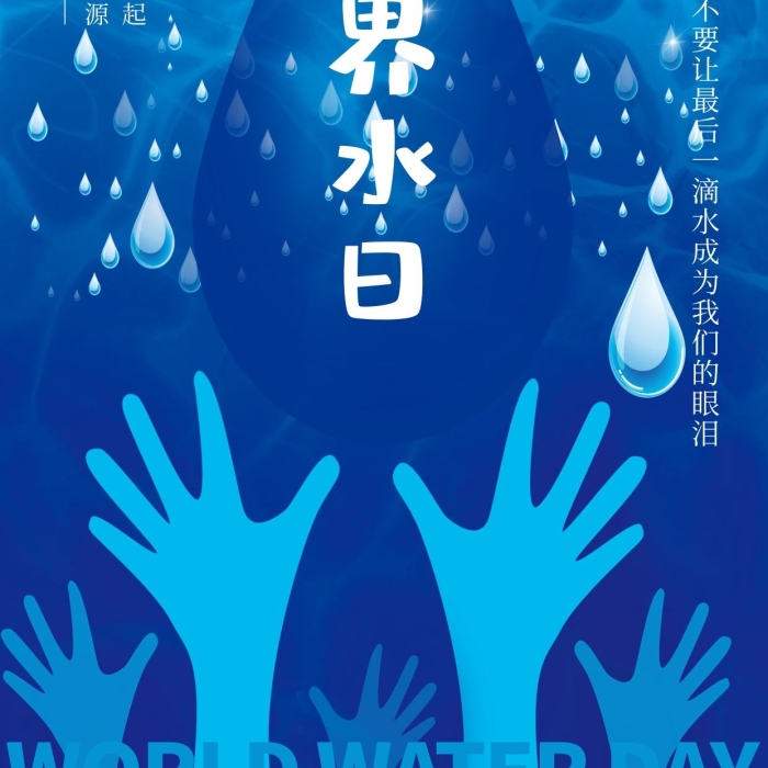 一水多用世界水日藍(lán)色大氣海報(bào)
