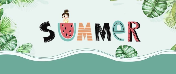 手繪夏日微博微信公眾號app封面圖
