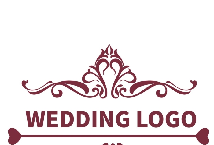 品牌企業(yè)商務(wù)酒紅色婚禮LOGO
