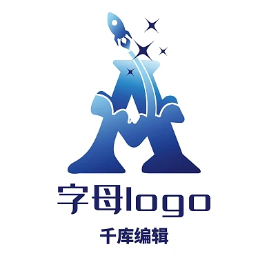 蓝色字母LOGO