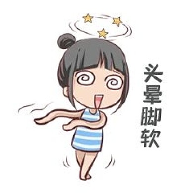 頭暈?zāi)_軟表情包
