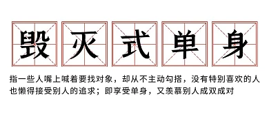 毁灭式单身网络热词手写创意首图