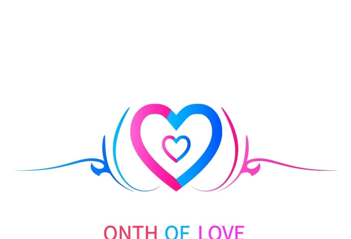 粉色愛心宣誓愛情婚禮logo
