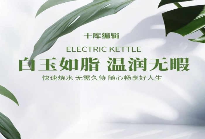 不銹鋼材質(zhì)清新簡約風(fēng)電水壺詳情頁

