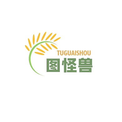 黃綠色水稻簡約logo設(shè)計