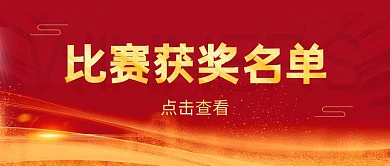 比赛获奖名单喜庆红色公众号封面首图
