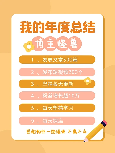 日常年度总结博主小红书封面