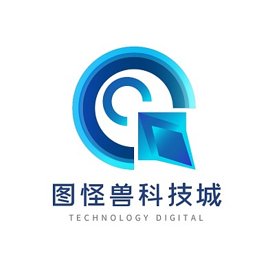 電商淘寶門店數(shù)碼科技C字設(shè)計logo標(biāo)志