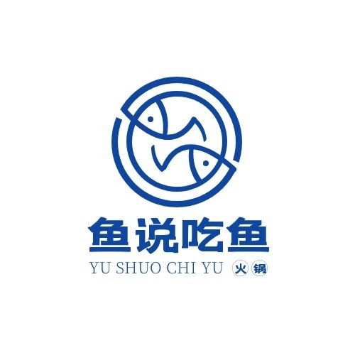 約飯藍色餐飲標(biāo)志