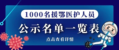 蓝色渐变公示名单一览表公众号封面